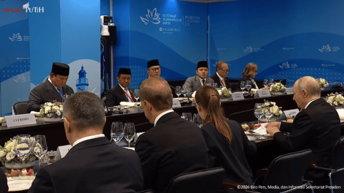 Sambut Kedatang Prabowo di Vladivostok, Putin Jamu Santap Siang