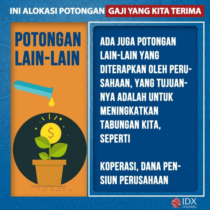 Gaji Yang Kita Terima Tidak Full, Ternyata Ini Alokasi Potongannya. (Foto: Tim Digital  Marketing IDX Channel)