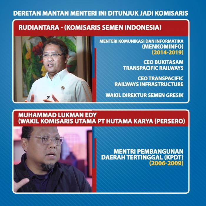 Punya Pengalaman Segudang, Deretan Mantan Menteri Ini Ditunjuk Jadi Komisaris. (Foto: Tim Digital Marketing IDX Channel)
