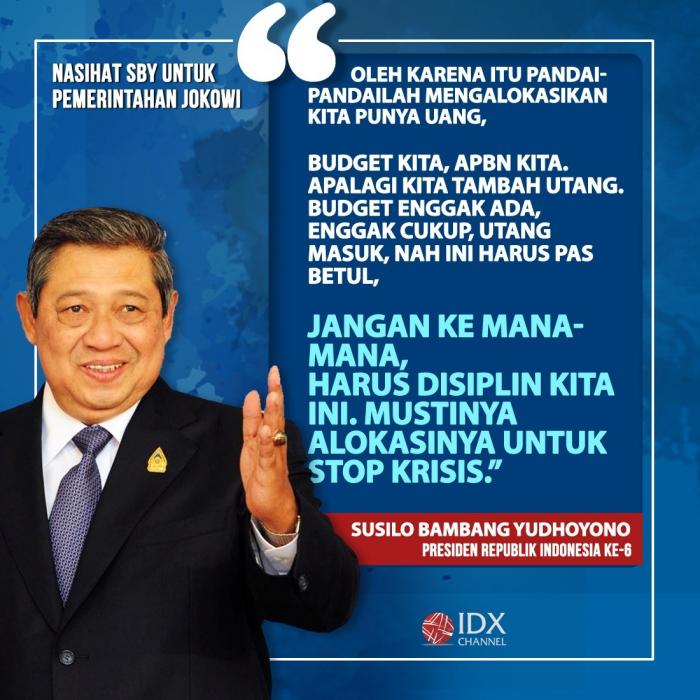 Nasihat SBY Untuk Pemerintahan Jokowi. (Foto: Tim Digital Mareting IDX Channel)