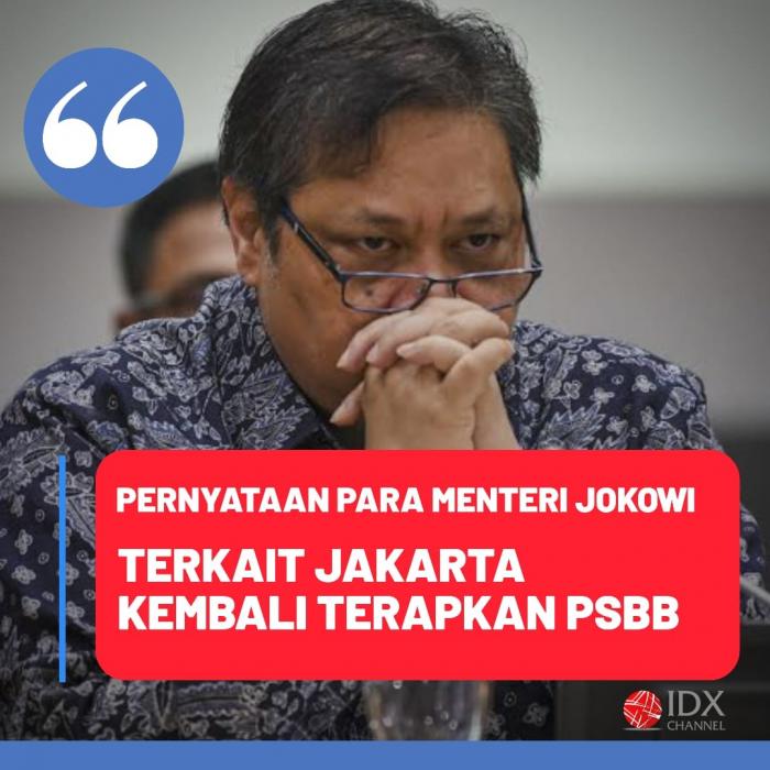 Pernyataan Para Menteri Jokowi Terkait Jakarta Kembali Terapkan PSBB. (Foto: Tim Digital Marketing IDX Channel)