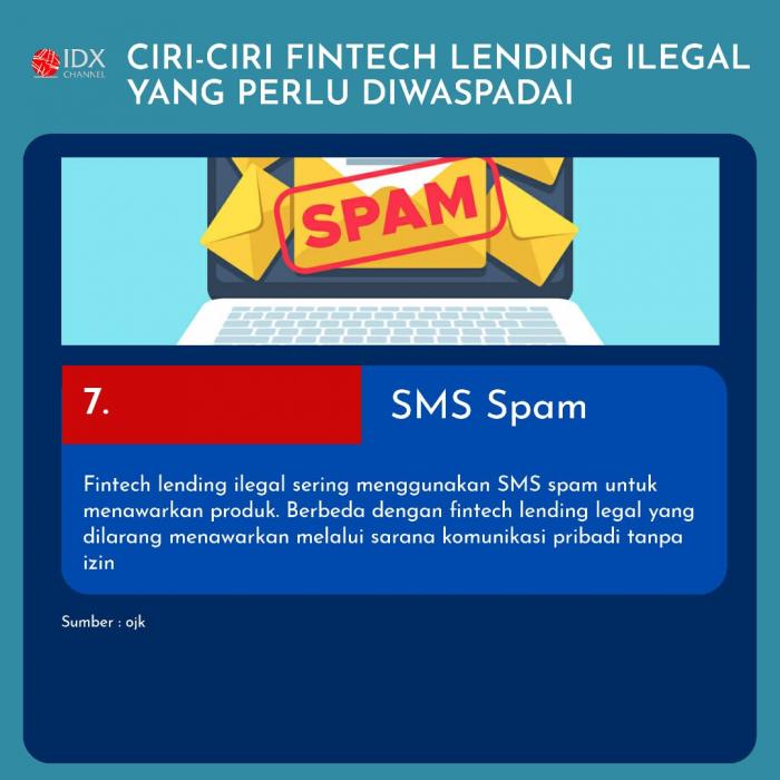 Ciri-Ciri Fintech Ilegal, SMS Spam hingga Akses Data Berlebihan. (Foto: Tim Digital Marketing IDX Channel)