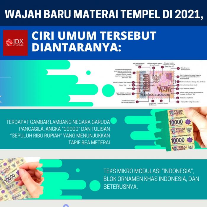 Wajah Baru Materai Tempel di 2021, Intip Ciri-Cirinya!. (Foto: Tim Digital Marketing IDX Channel)
