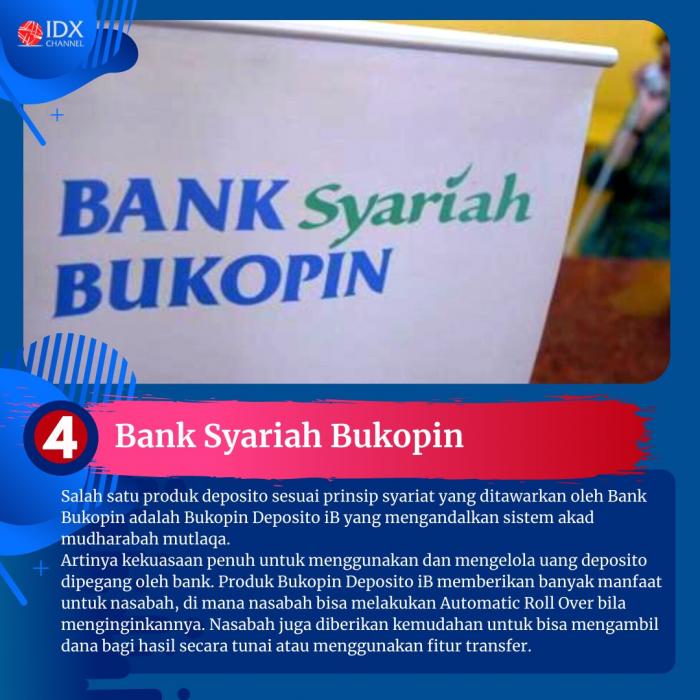 Hai Investor! Ini Lima Bank yang Menawarkan Deposito Syariah Terbaik Lho. (Foto: Tim Digital Marketing IDX Channel)