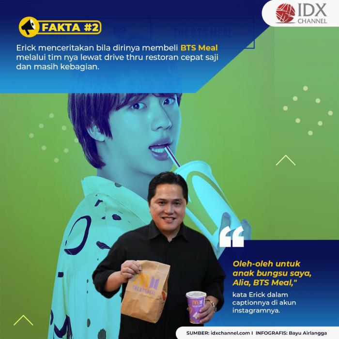 Demi Anak, Erick Thohir Ikut Berburu BTS Meal MCD. (Foto: Tim Digital Marketing IDX Channel)