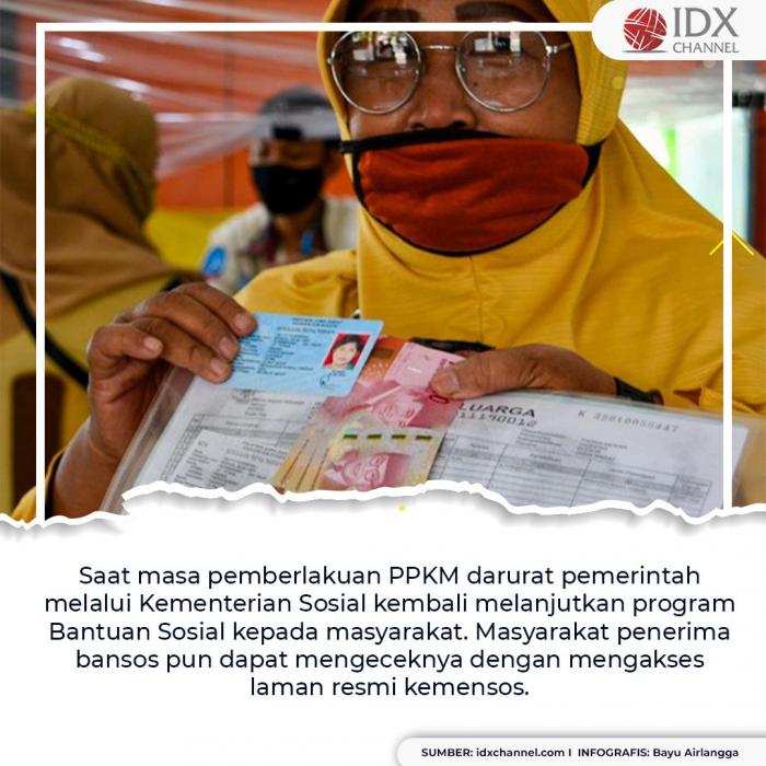 Mau Cek Status Bansos saat PPKM Darurat? Berikut Caranya. (Foto: Tim Digital Marketing IDX Channel)