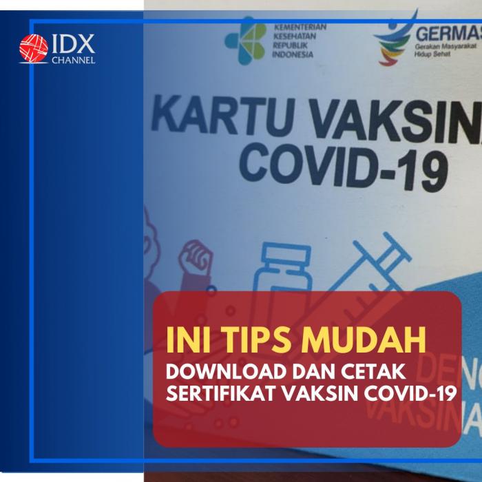 Masih Bingung? Ini Tips Mudah Download dan Cetak Sertifikat Vaksin Covid-19. (Foto: Tim Digital Marketing IDX Channel)
