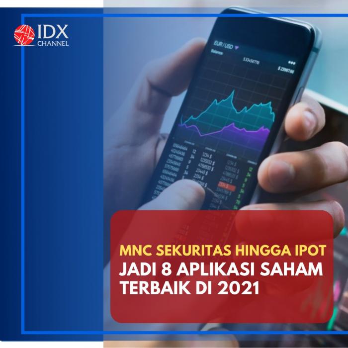 MNC Sekuritas Hingga Ipot Jadi 8 Aplikasi Saham Terbaik di 2021. (Foto: Tim Digital Marketing IDX Channel )