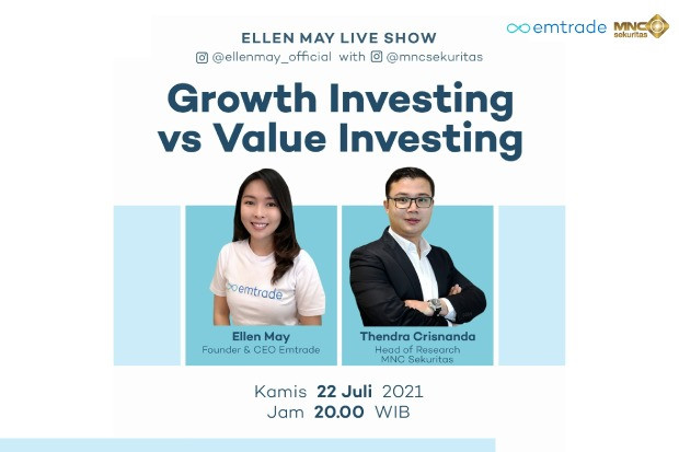 Yuk Pelajari Growth Investing Vs Value Investing Pukul 20.00 di Live IG MNC Sekuritas. (Foto: MNC Media)