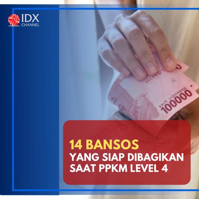14 Bansos yang Siap Dibagikan Saat PPKM Level 4. (Foto: MNC Media)