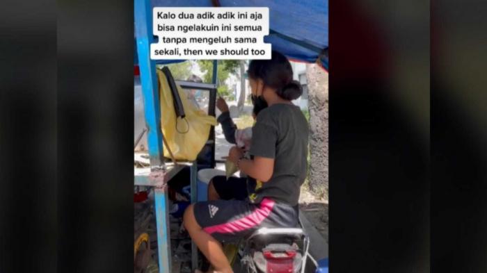 Kenalkan Bella dan Safira, Isi Waktu Berjualan Es Tebu dengan Belajar. (Foto: MNC Media)