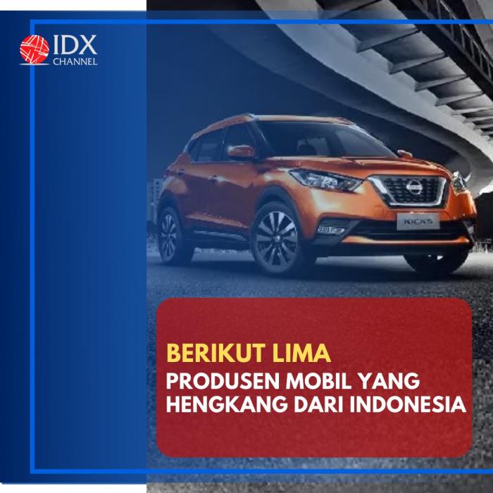 Lima Produsen Mobil yang Hengkang dari Indonesia. (Foto: Tim Digital Marketing IDX Channel)