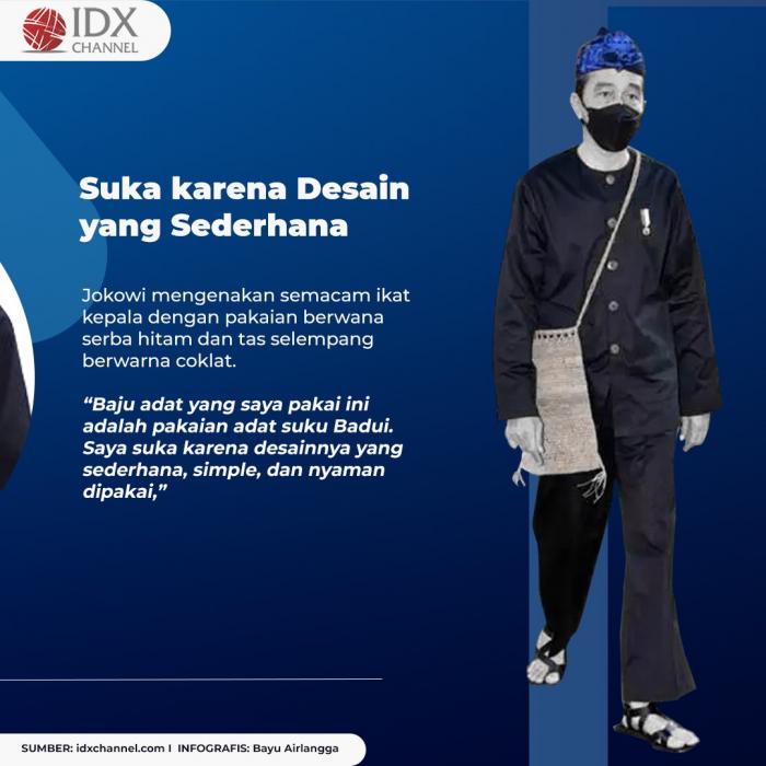 Jokowi Pakai Baju Adat Badui Bikin UMKM Ketiban Rezeki, Ini Lima Faktanya. (Foto: Tim Digital Marketing IDX Channel)