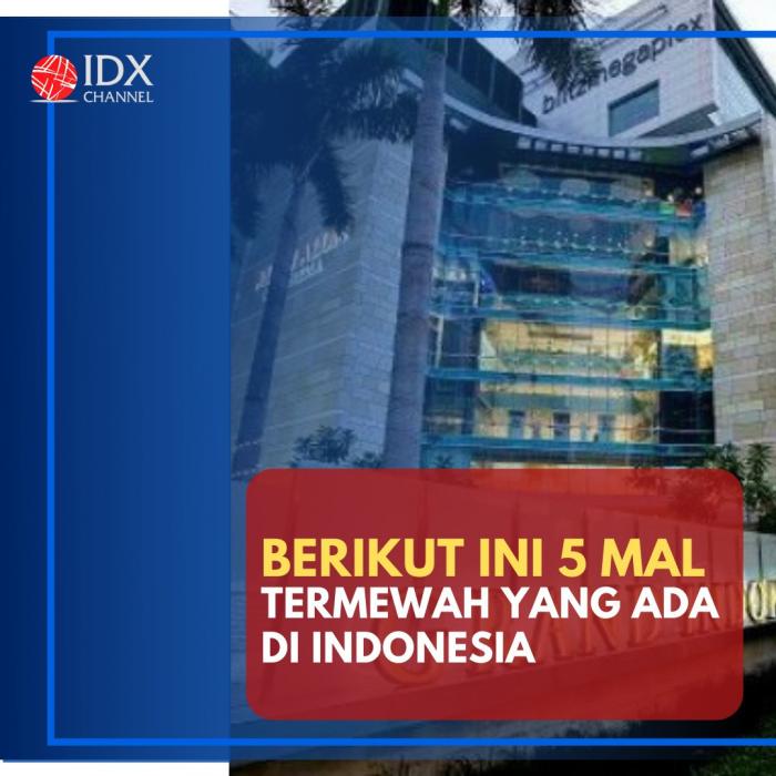 Ini Dia, Lima Mal Termewah yang Ada di Indonesia. (Foto: Tim Digital Marketing IDX Channel)