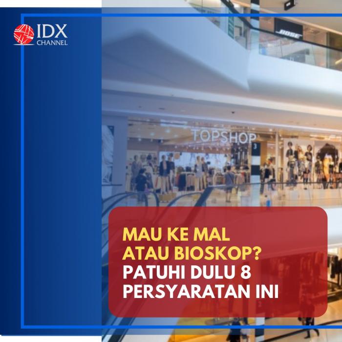 Mau ke Mal atau Bioskop, Ingat! Patuhi Dulu 8 Persyaratan Ini. (Foto: Tim Digital Marketing IDX Channel)