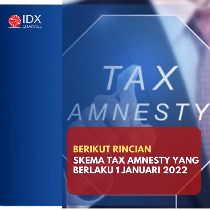 Ini Rincian Skema Tax Amnesty Yang Berlaku Mulai 1 Januari 2022