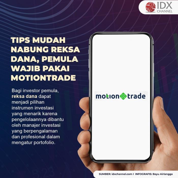 Tips Mudah Nabung Reksa Dana, Pemula Wajib Pakai MotionTrade. (Foto: Tim Digital Marketing IDX Channel)