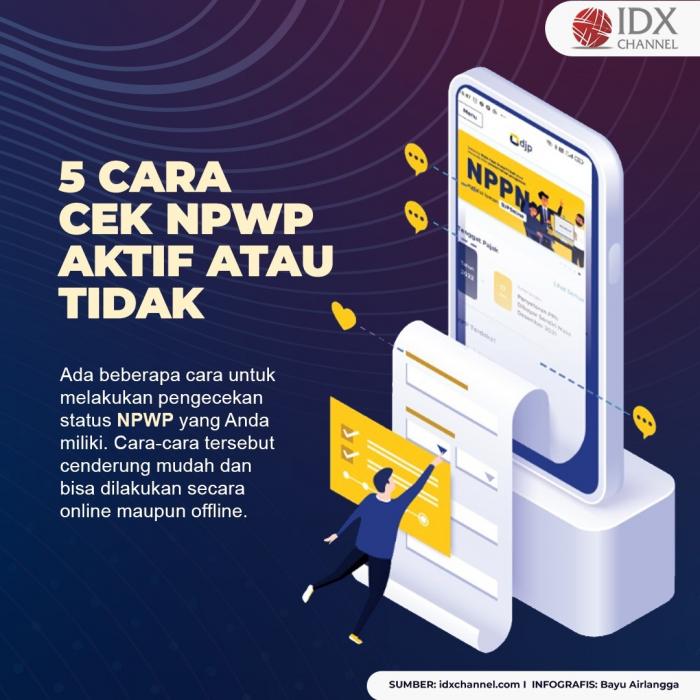 Simak 5 Cara Cek NPWP Aktif atau Tidak, Mudah dan Cepat. (Foto: Tim Digital Marketing IDX Channel).