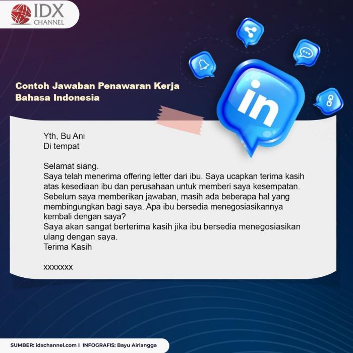 Simak Cara Menjawab Tawaran Kerja LinkedIn dan Contoh Balasan Offering Letter.  (Foto: Tim Digital IDX Channel)