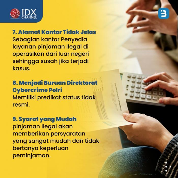 11 Ciri - Ciri Fintech Ilegal Wajib Diwaspadai. (Foto : Tim Digital Marketing IDX Channel)