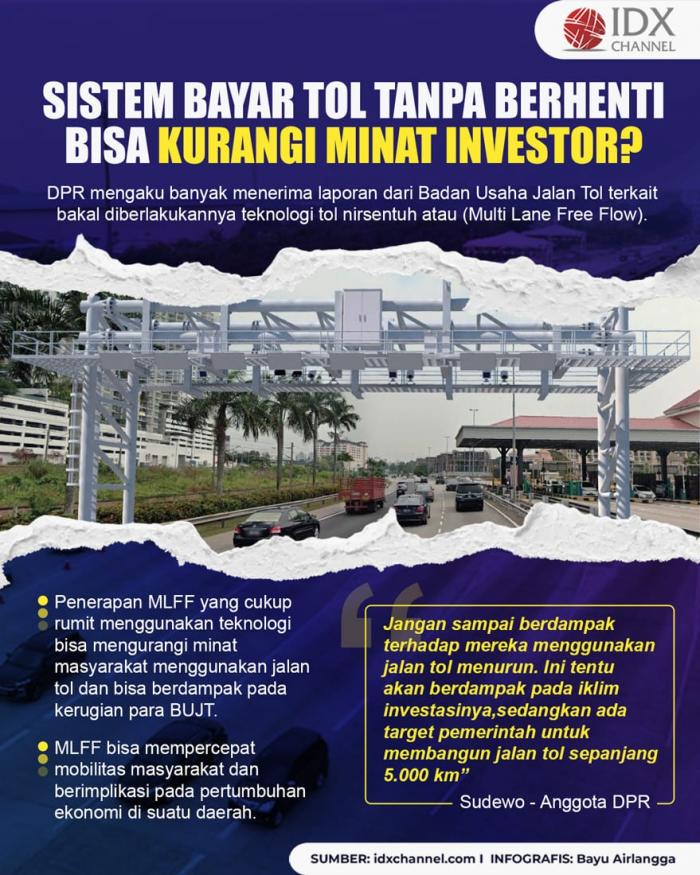 Sistem Bayar Tol Tanpa Berhenti Disebut Bisa Kurangi Minat Investor. (Foto : Tim Digital Marketing IDX Channel)