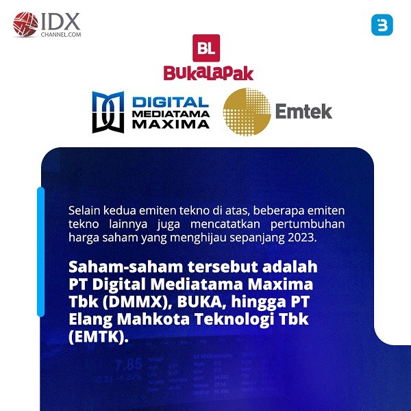 Saham GOTO-BUKA Cs Tokcer di Awal 2023, Pegang Saham Tekno Bisa Cuan? (Foto : Tim Digital Marketing IDX Channel)