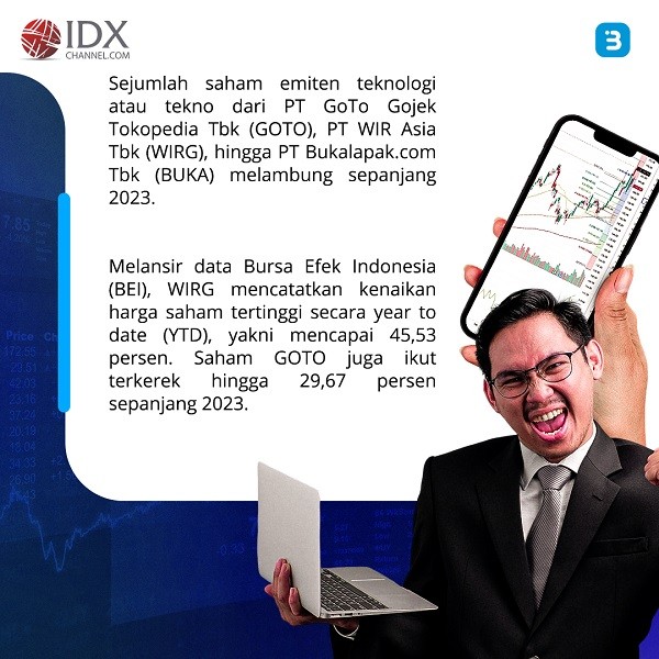Saham GOTO-BUKA Cs Tokcer di Awal 2023, Pegang Saham Tekno Bisa Cuan? (Foto : Tim Digital Marketing IDX Channel)