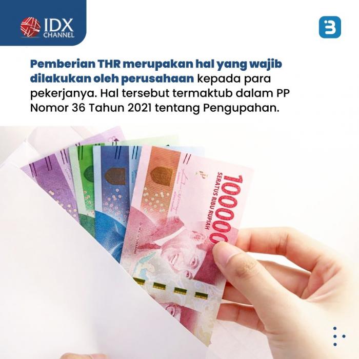 Aturan THR Resmi Terbit, Menaker Tegaskan Tak Boleh Dicicil (Foto : Tim Digital Marketing IDX Channel)