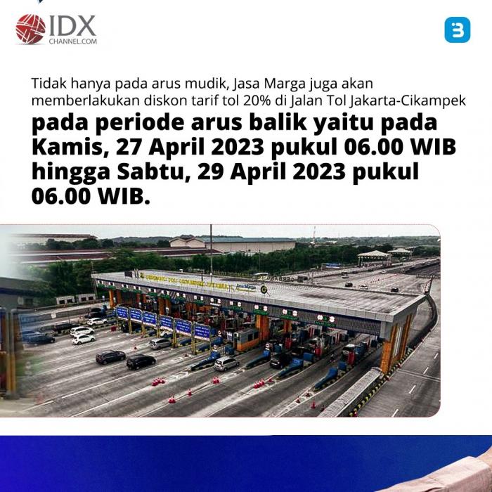 Mudik Lewat Jalur Tol Jakarta-Cikampek Diskon 20 Persen, Catat Tanggalnya