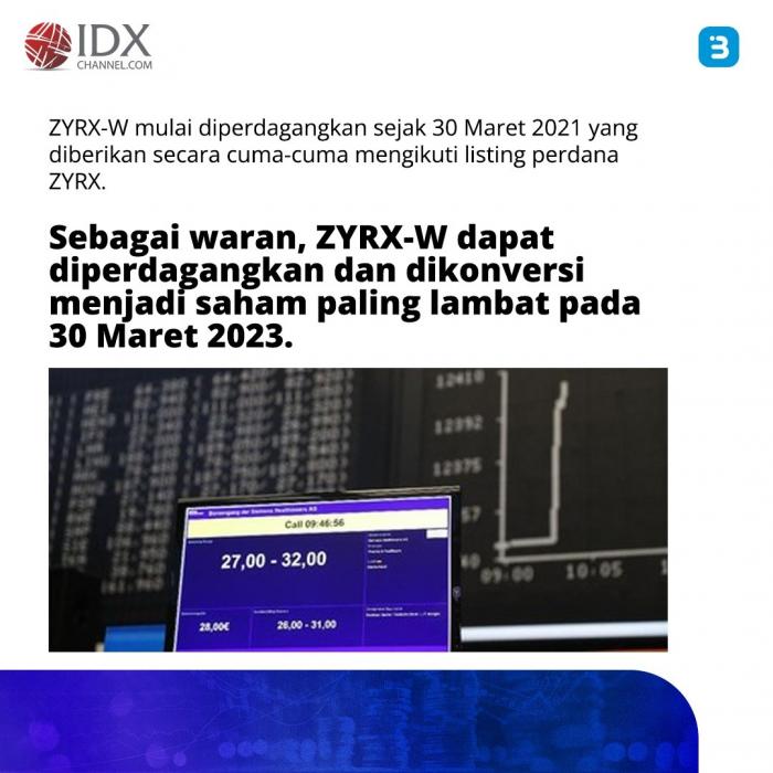 Viral Kasus Transaksi Waran ZYRX Diblokir (Foto : Tim Digital Marketing IDX Channel)