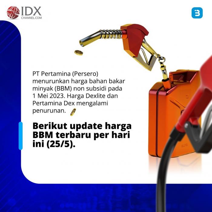 Sudah Resmi Turun, Ini Update Harga BBM Pertamina per 25 Mei 2023 (Foto : Tim Digital Marketing IDX Channel)
