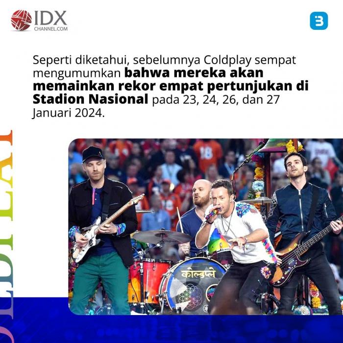 Ini Alasan Coldplay Tambah Jadwal Konser 5 Hari Di Singapura