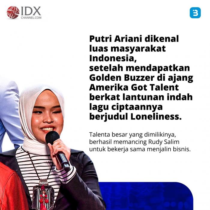 Putri Ariani Bangun Perusahaan Digital, Gandeng Pengusaha Rudy Salim (Foto : Tim Digital Marketing IDX Channel)