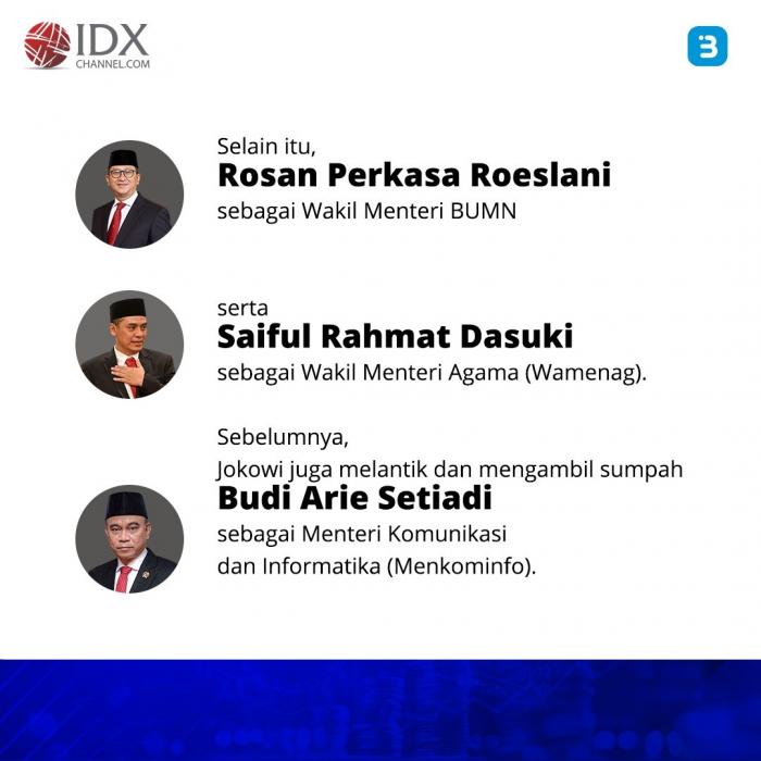 Jokowi Resmi Lantik Lima Wakil Menteri Baru, Ini Daftarnya