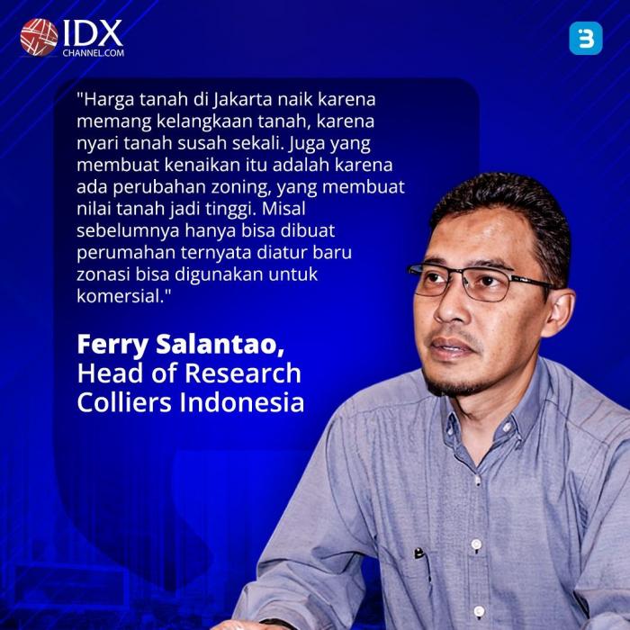 Harga Tanah di Jakarta Tidak bisa Turun, Meski Ibu Kota Dipindah ke Kaltim (Foto : Tim Digital Marketing IDX Channel)