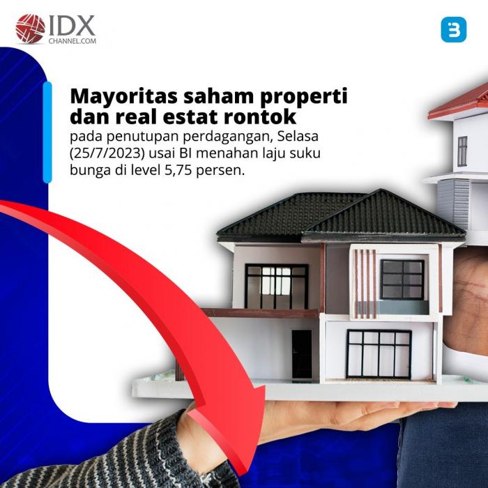 Saham-Saham Properti Rontok Usai BI Tahan Suku Bunga, Bagaimana Nasibnya?