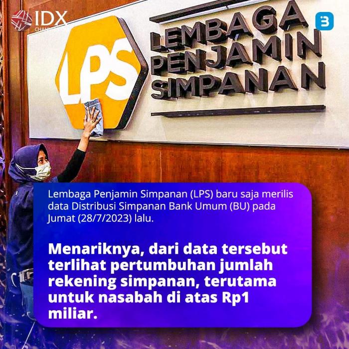 Orang Tajir Makin Rajin Menabung, LPS Sebut Simpanan Bank Umum Naik Jadi Rp8,087 (Foto : Tim Digital Marketing IDX Channel)
