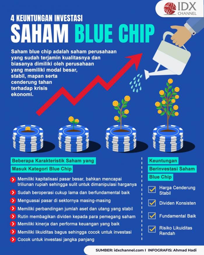 4 Keuntungan Investasi Saham Blue Chip, Cocok untuk Jangka Panjang (Foto : Tim Digital Marketing IDX Channel)