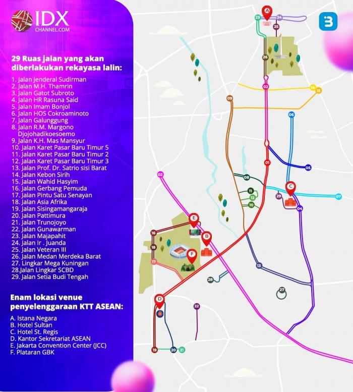 Dukung KTT ASEAN 2023, 29 Ruas Jalan Terapkan Sistem Buka Tutup (Foto : Tim Digital Marketing IDX Channel)