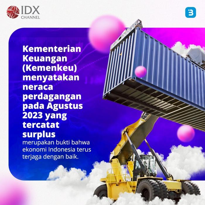Neraca Dagang RI Cetak Surplus Lagi, Kemenkeu: Resiliensi Masih Terjaga dengan Baik (Foto : Tim Digital Marketing IDX Channel)