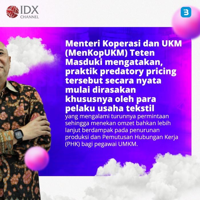 Industri Tekstil Jabar Terancam Berhenti Produksi Imbas Predatory Pricing Social Commerce (Foto : Tim Digital Marketing IDX Channel)