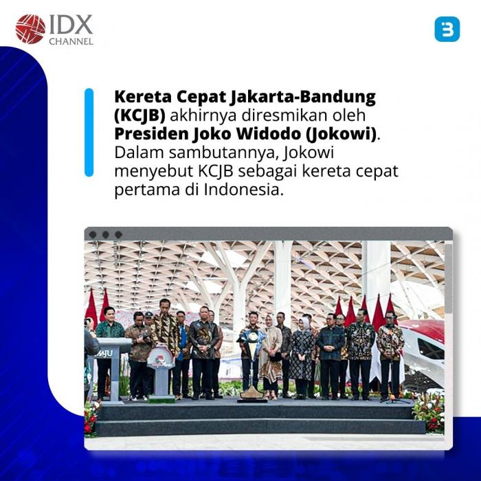 Jokowi Resmikan Kereta Cepat Jakarta-Bandung Hari Ini (Foto : Tim Digital Marketing IDX Channel)