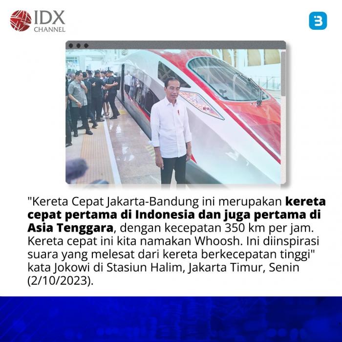 Jokowi Resmikan Kereta Cepat Jakarta-Bandung Hari Ini