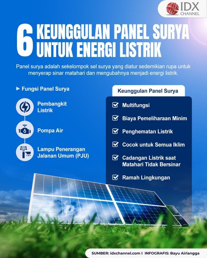 6 Keunggulan dari Penggunaan Panel Surya untuk Menghasilkan Energi Listrik (Foto : Tim Digital Marketing IDX Channel)