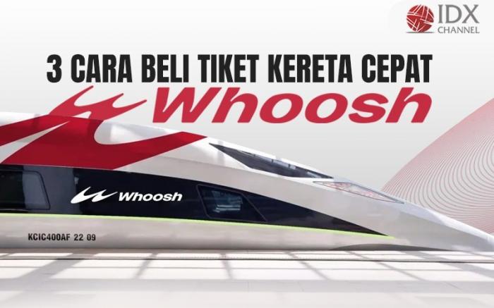Simak Tiga Cara Beli Tiket Kereta Cepat Whoosh (Foto : Tim Digital Marketing IDX Channel)
