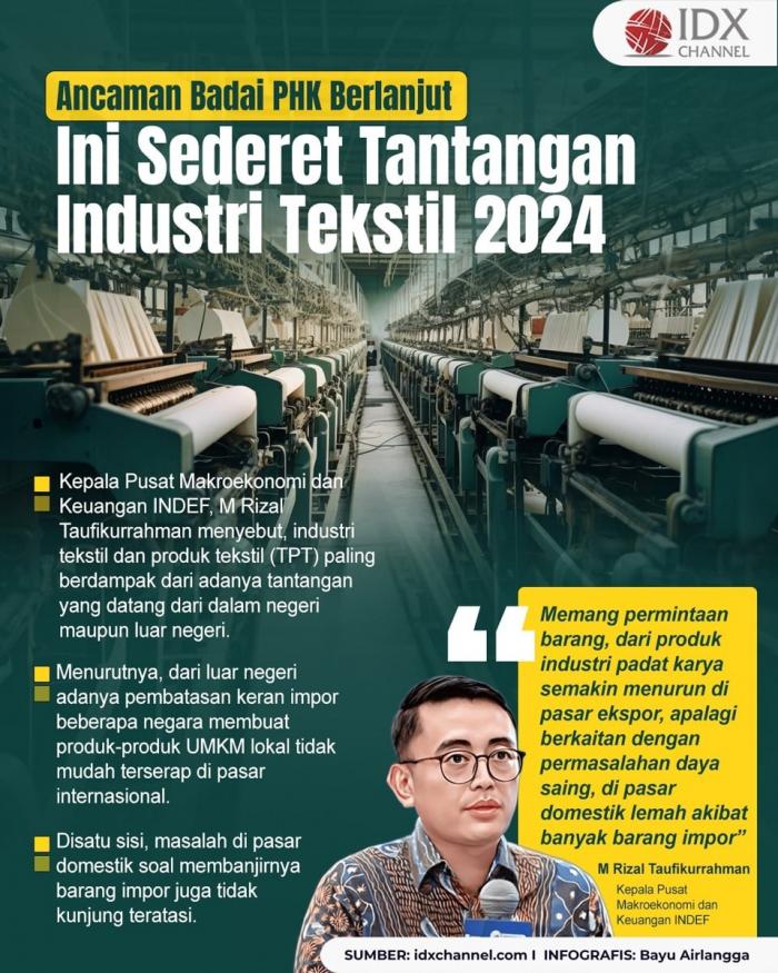 Ancaman Badai PHK Berlanjut, Ini Sederet Tantangan Industri Tekstil 2024