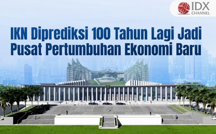 IKN Diprediksi 100 Tahun Lagi Jadi Pusat Pertumbuhan Ekonomi Baru. Grafis: Bayu Airlangga