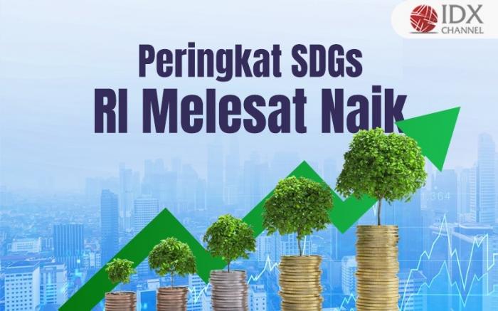 Peringkat SDGs RI Melesat Naik. Grafis: Bayu Airlangga