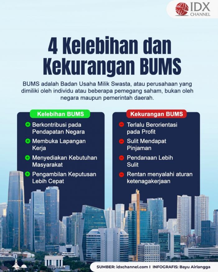 Empat Kelebihan dan Kekurangan BUMS. Grafis: Bayu Airlangga