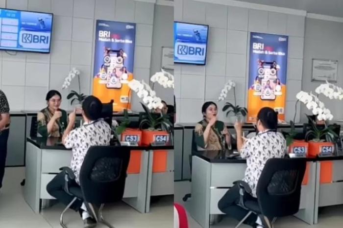 Viral Aksi Customer Service BRI Layani Nasabah Disabilitas dengan Bahasa Isyarat. (Foto: Instagram/@jakarta.terkini)